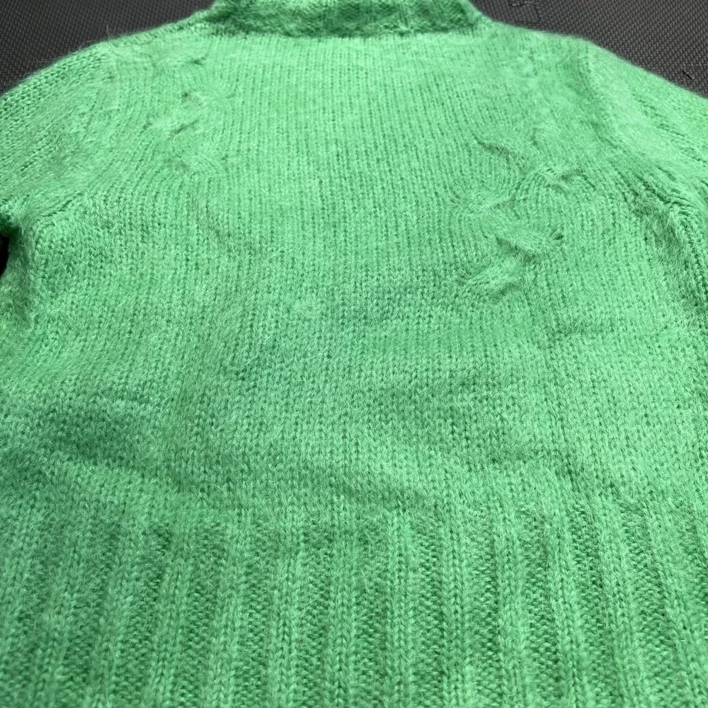 ALYSI‎ Mohair blend Made in Italy Size Med Turtle neck Sweater Green